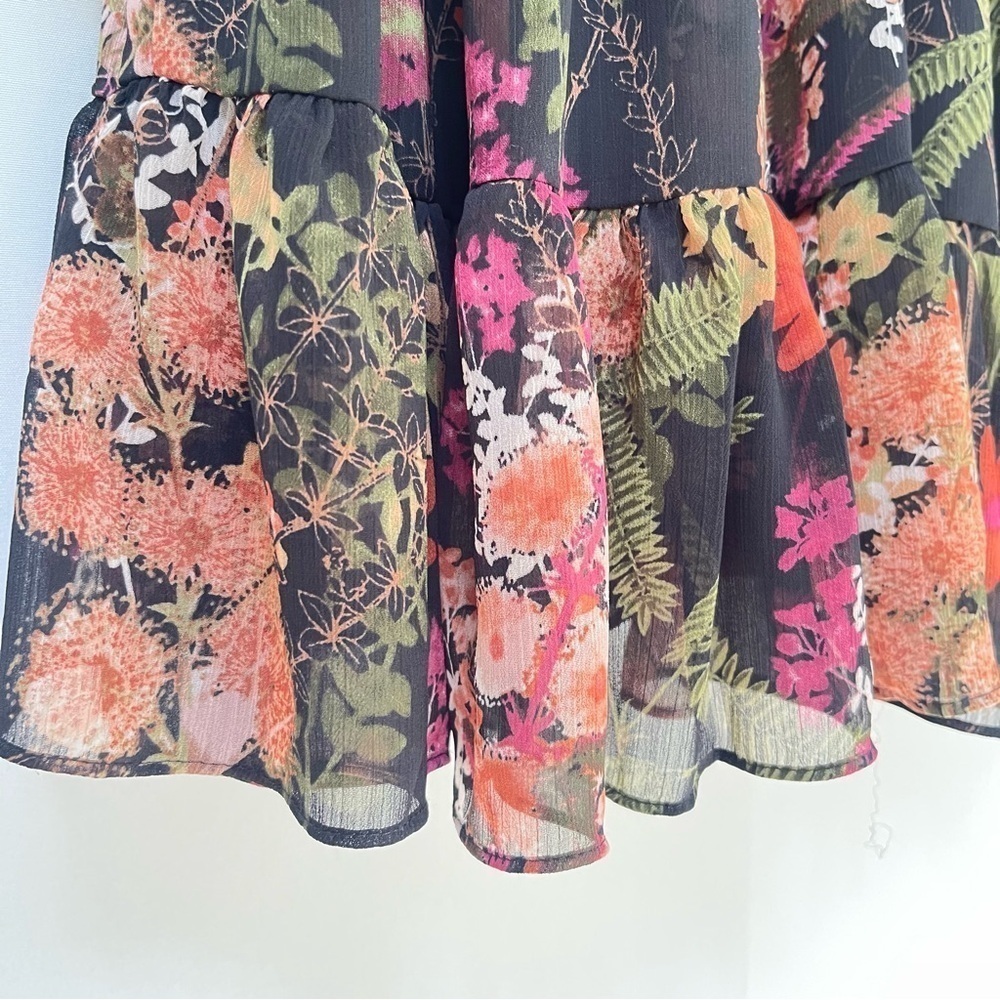 Melonie T Floral Ruffle Dress Size 6 | Whimsigoth‎ Fairycore Sheer Sleeve Dress - Picture 9 of 15
